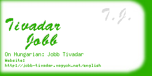 tivadar jobb business card